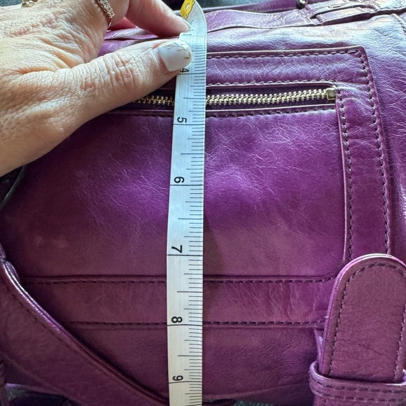 Gorgeous purple leather purse with matching wallet - Picture 8 of 12